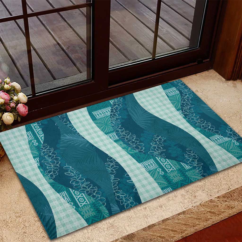 Polynesian Tribal Pattern Patchwork Picturesque Rubber Doormat Oceanic