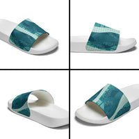 Polynesian Tribal Pattern Patchwork Picturesque Slide Sandals Oceanic