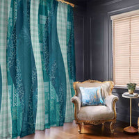 Polynesian Tribal Pattern Patchwork Picturesque Window Curtain Oceanic