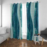 Polynesian Tribal Pattern Patchwork Picturesque Window Curtain Oceanic