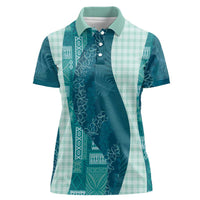 Polynesian Tribal Pattern Patchwork Picturesque Women Polo Shirt Oceanic