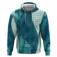 Polynesian Tribal Pattern Patchwork Picturesque Zip Hoodie Oceanic