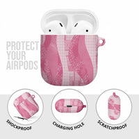 Polynesian Tribal Pattern Patchwork Picturesque AirPods Case Rose Pink
