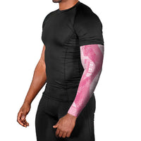 Polynesian Tribal Pattern Patchwork Picturesque Arm Sleeves Rose Pink