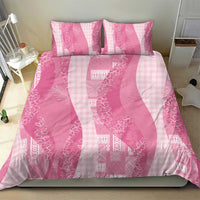 Polynesian Tribal Pattern Patchwork Picturesque Bedding Set Rose Pink