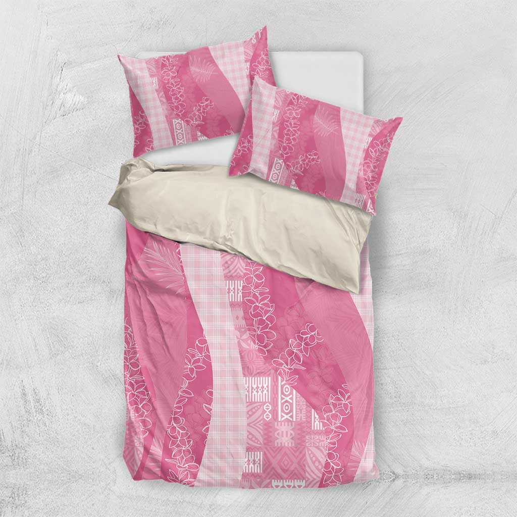 Polynesian Tribal Pattern Patchwork Picturesque Bedding Set Rose Pink