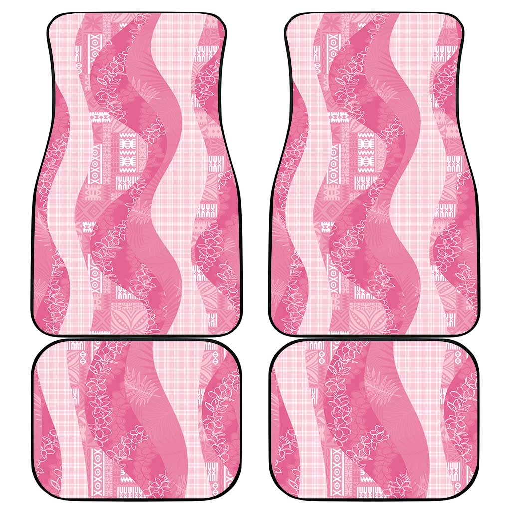Polynesian Tribal Pattern Patchwork Picturesque Car Mats Rose Pink