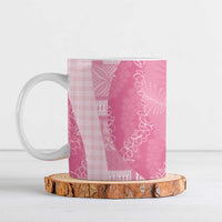 Polynesian Tribal Pattern Patchwork Picturesque Ceramic Mug Rose Pink