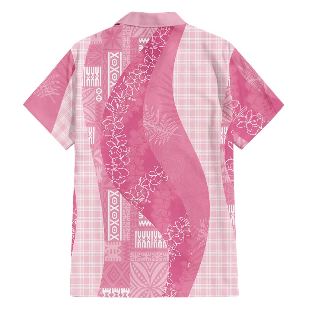 Polynesian Tribal Pattern Patchwork Picturesque Hawaiian Shirt Rose Pink