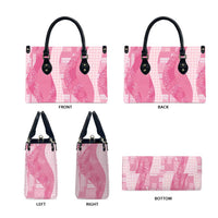 Polynesian Tribal Pattern Patchwork Picturesque Leather Bag Rose Pink
