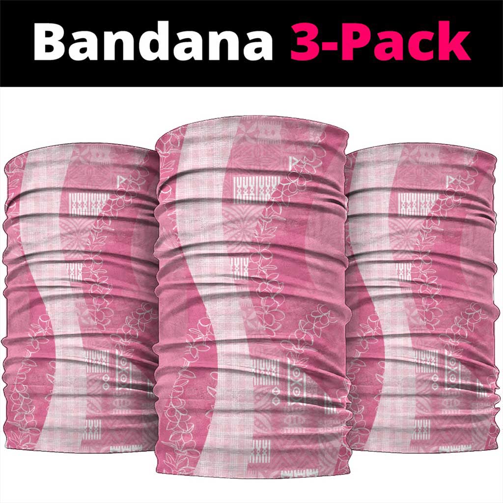 Polynesian Tribal Pattern Patchwork Picturesque Neck Gaiter Rose Pink