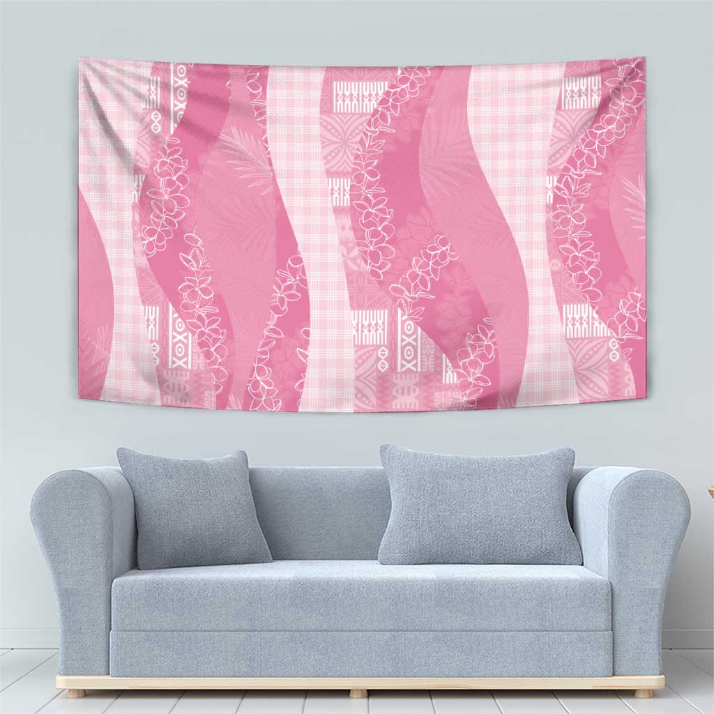 Polynesian Tribal Pattern Patchwork Picturesque Tapestry Rose Pink