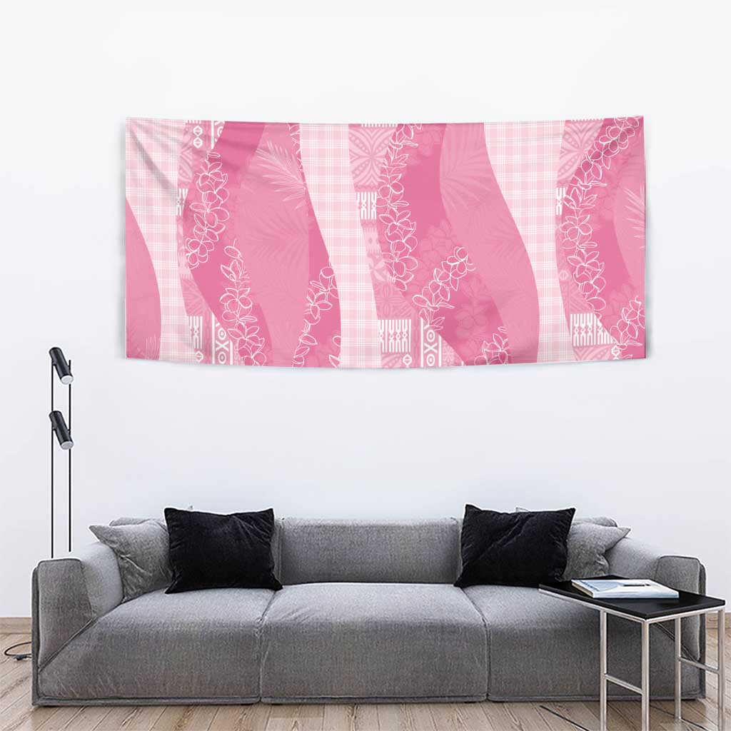 Polynesian Tribal Pattern Patchwork Picturesque Tapestry Rose Pink