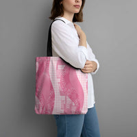 Polynesian Tribal Pattern Patchwork Picturesque Tote Bag Rose Pink