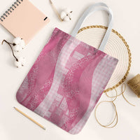 Polynesian Tribal Pattern Patchwork Picturesque Tote Bag Rose Pink