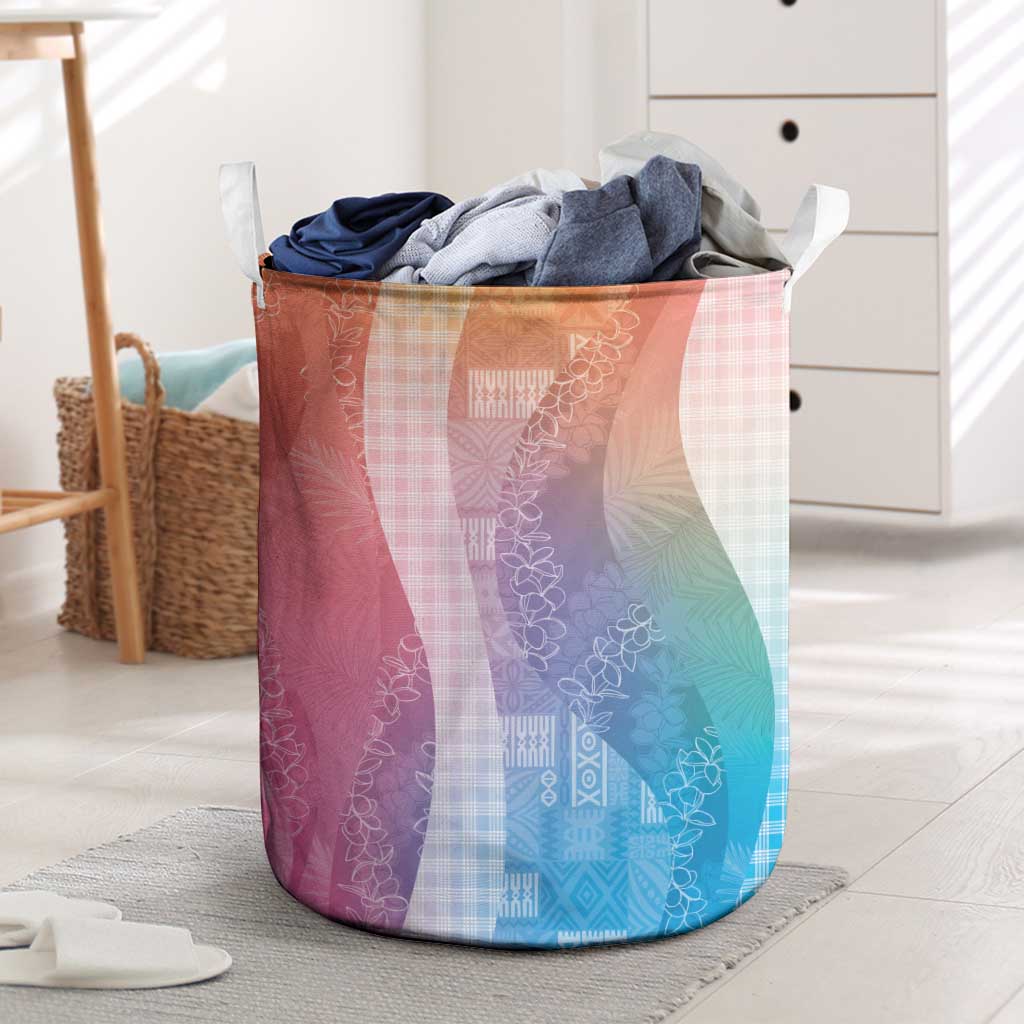 Polynesian Tribal Pattern Patchwork Picturesque Laundry Basket Holographic