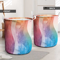 Polynesian Tribal Pattern Patchwork Picturesque Laundry Basket Holographic