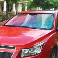 Polynesian Tribal Pattern Patchwork Picturesque Auto Sun Shade Holographic