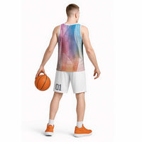 Polynesian Tribal Pattern Patchwork Picturesque Basketball Jersey Holographic