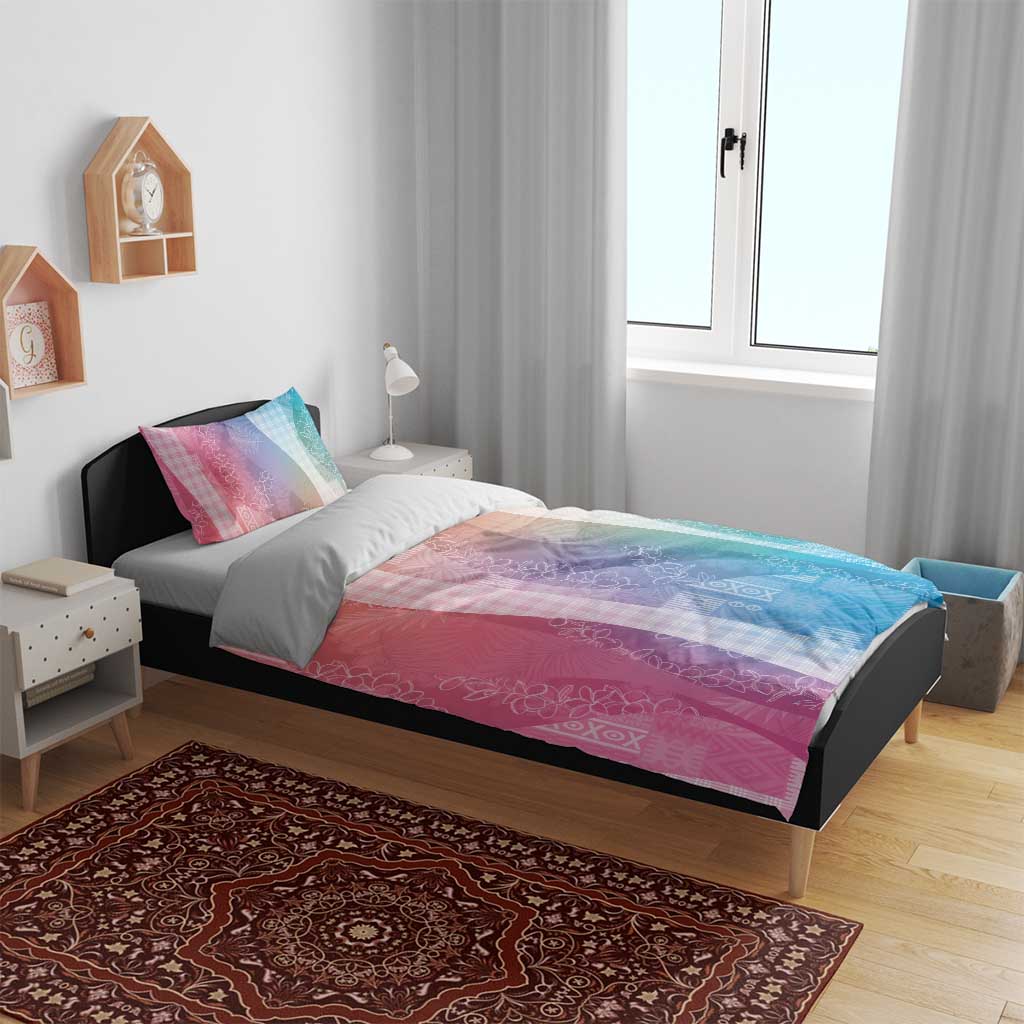 Polynesian Tribal Pattern Patchwork Picturesque Bedding Set Holographic