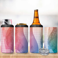 Polynesian Tribal Pattern Patchwork Picturesque 4 in 1 Can Cooler Tumbler Holographic