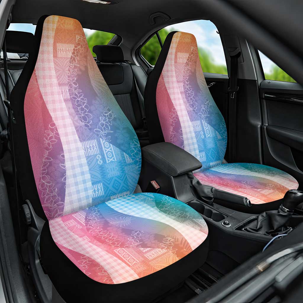 Polynesian Tribal Pattern Patchwork Picturesque Car Seat Cover Holographic