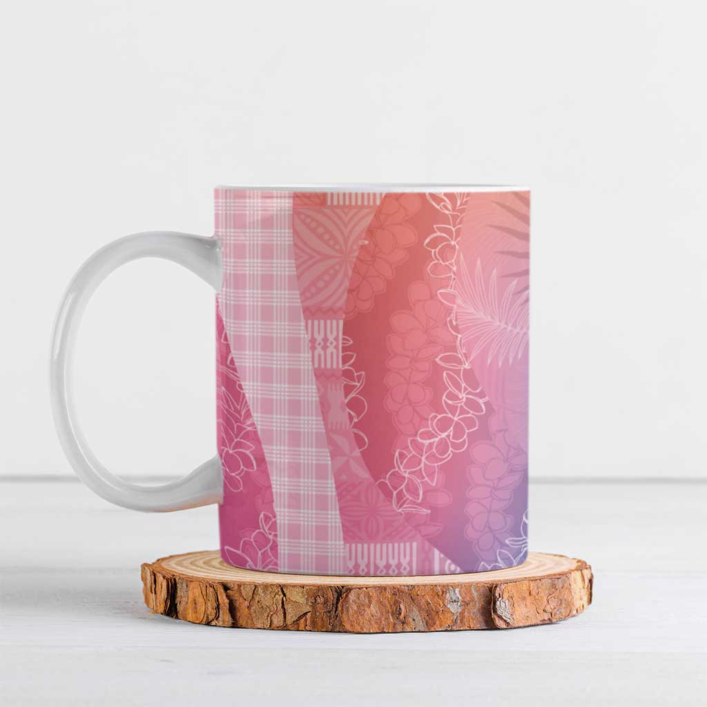 Polynesian Tribal Pattern Patchwork Picturesque Ceramic Mug Holographic