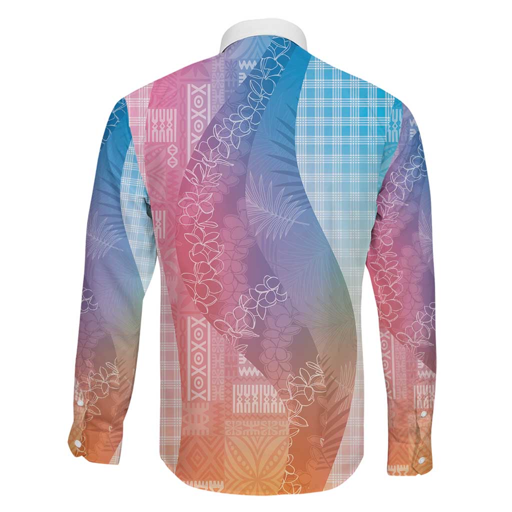 Polynesian Tribal Pattern Patchwork Picturesque Family Matching Puletasi and Hawaiian Shirt Holographic