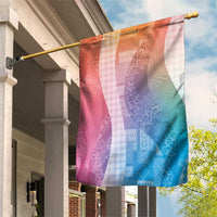 Polynesian Tribal Pattern Patchwork Picturesque Garden Flag Holographic