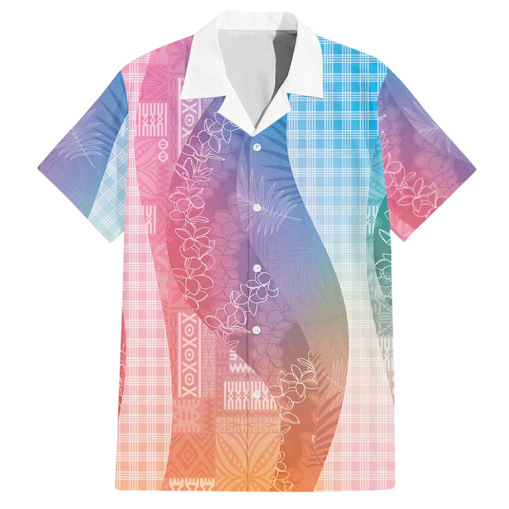 Polynesian Tribal Pattern Patchwork Picturesque Hawaiian Shirt Holographic