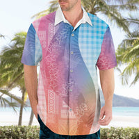 Polynesian Tribal Pattern Patchwork Picturesque Hawaiian Shirt Holographic