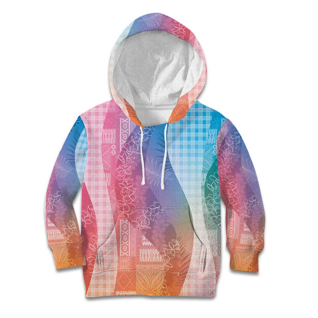 Polynesian Tribal Pattern Patchwork Picturesque Kid Hoodie Holographic