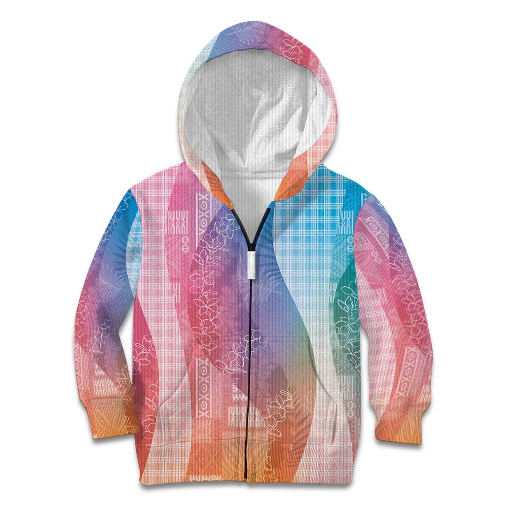 Polynesian Tribal Pattern Patchwork Picturesque Kid Hoodie Holographic