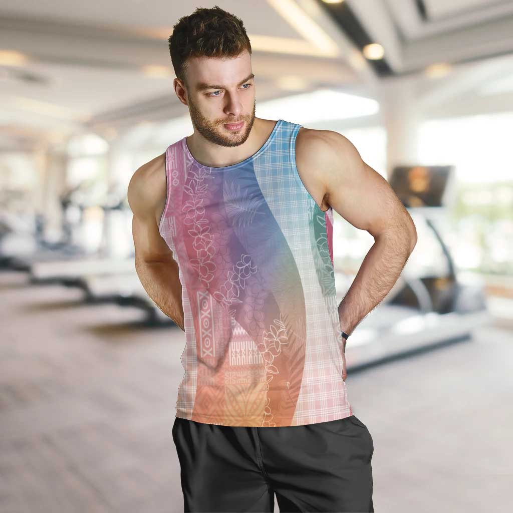 Polynesian Tribal Pattern Patchwork Picturesque Men Tank Top Holographic