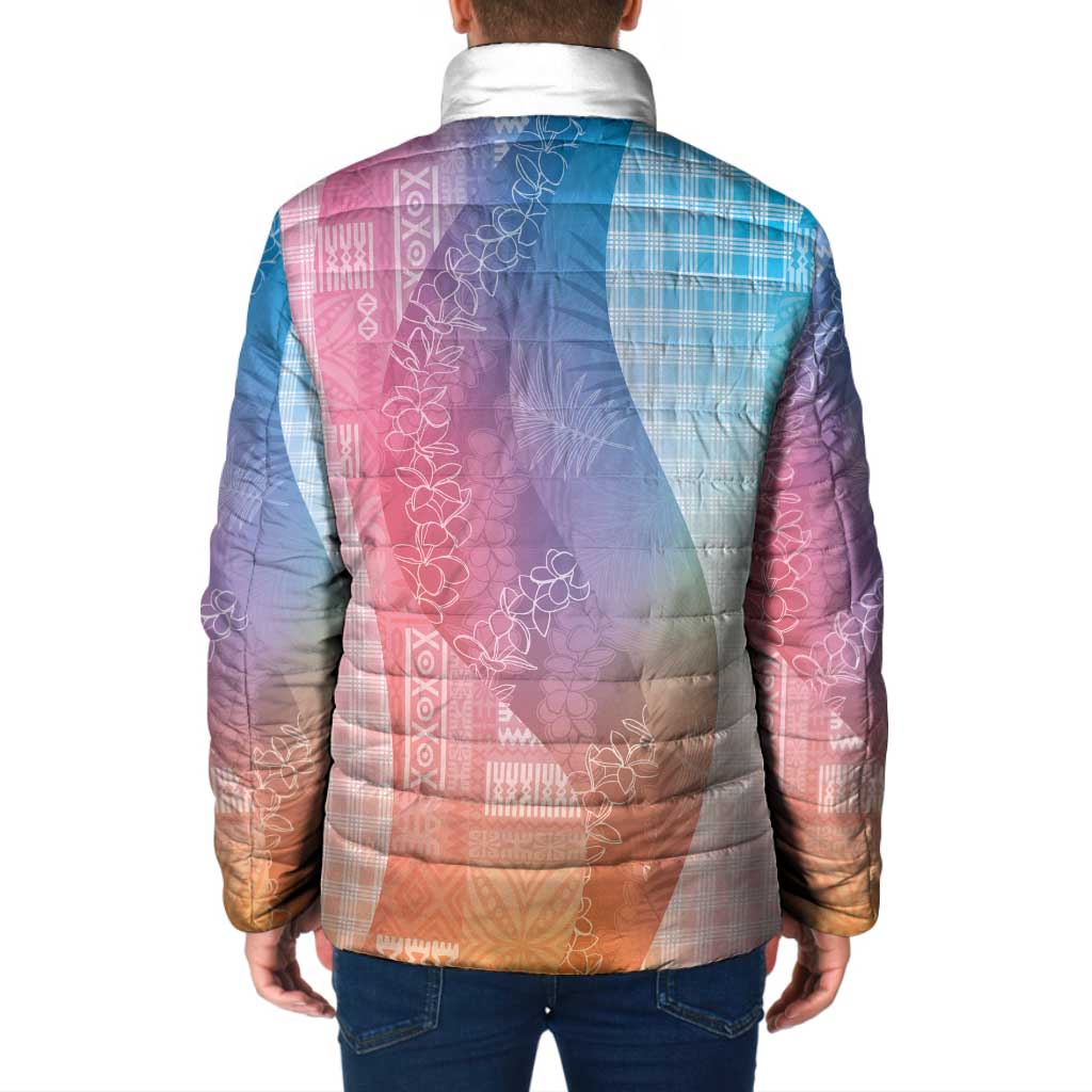 Polynesian Tribal Pattern Patchwork Picturesque Padded Jacket Holographic