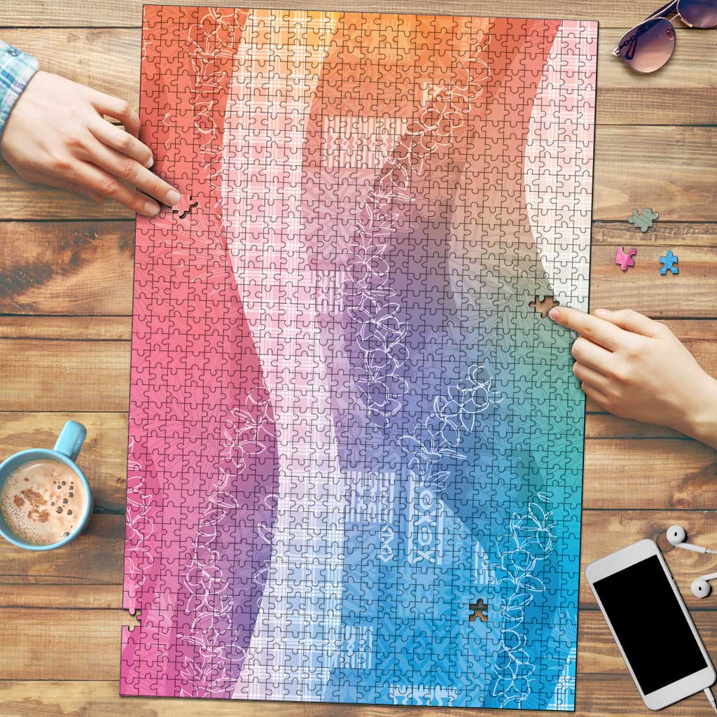 Polynesian Tribal Pattern Patchwork Picturesque Puzzle Holographic