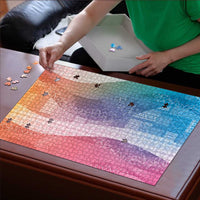 Polynesian Tribal Pattern Patchwork Picturesque Puzzle Holographic