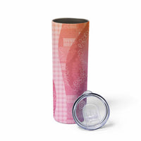 Polynesian Tribal Pattern Patchwork Picturesque Skinny Tumbler Holographic