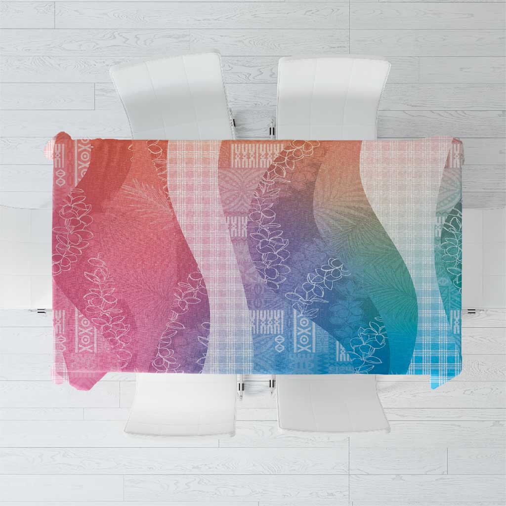 Polynesian Tribal Pattern Patchwork Picturesque Tablecloth Holographic