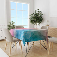 Polynesian Tribal Pattern Patchwork Picturesque Tablecloth Holographic