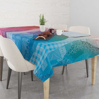 Polynesian Tribal Pattern Patchwork Picturesque Tablecloth Holographic