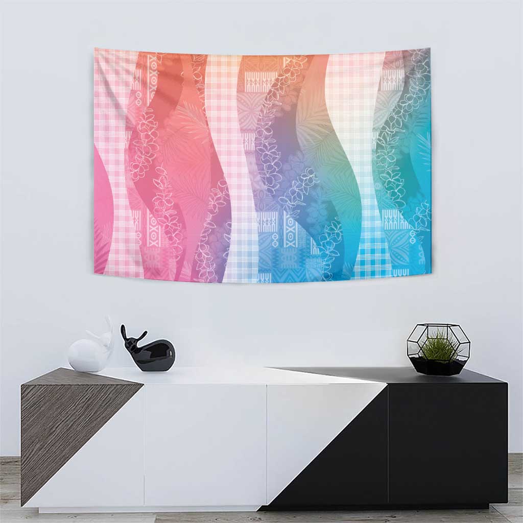 Polynesian Tribal Pattern Patchwork Picturesque Tapestry Holographic