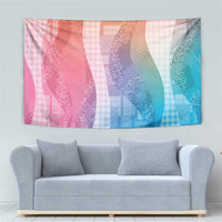 Polynesian Tribal Pattern Patchwork Picturesque Tapestry Holographic