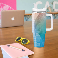 Polynesian Tribal Pattern Patchwork Picturesque Tumbler With Handle Holographic