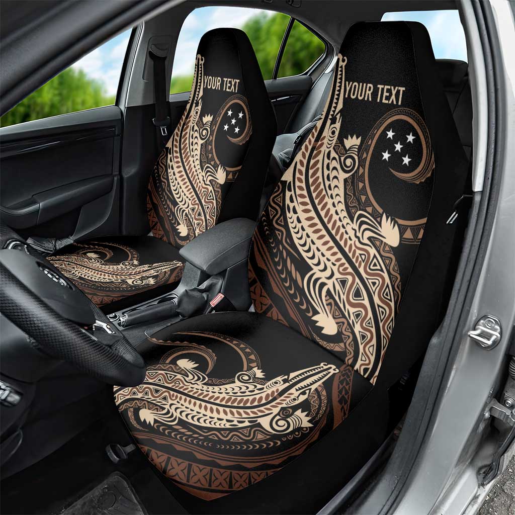 Personalized Solomon Islands Crocodile Car Seat Cover Hapi Isles - Independence Anniversary