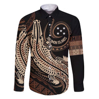 Personalized Solomon Islands Crocodile Family Matching Long Sleeve Bodycon Dress and Hawaiian Shirt Hapi Isles - Independence Anniversary