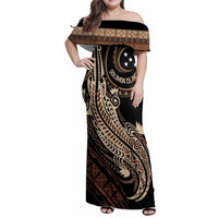 Personalized Solomon Islands Crocodile Family Matching Off Shoulder Maxi Dress and Hawaiian Shirt Hapi Isles - Independence Anniversary