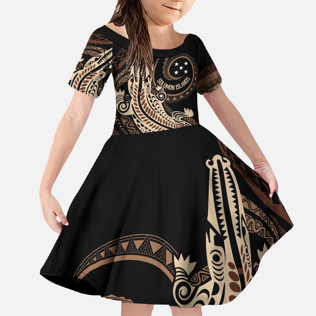 Personalized Solomon Islands Crocodile Family Matching Summer Maxi Dress and Hawaiian Shirt Hapi Isles - Independence Anniversary