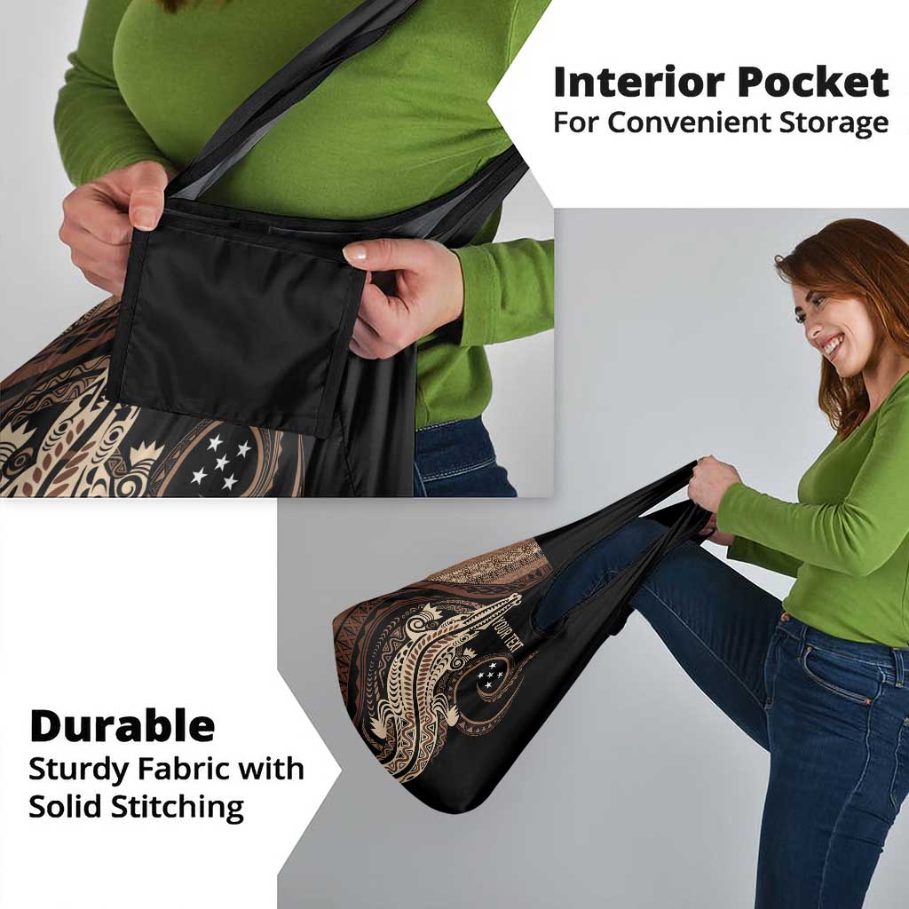 Personalized Solomon Islands Crocodile Grocery Bag Hapi Isles - Independence Anniversary