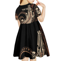 Personalized Solomon Islands Crocodile Kid Short Sleeve Dress Hapi Isles - Independence Anniversary